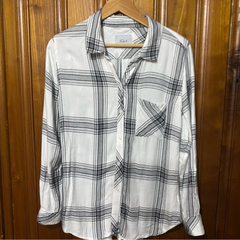 Rails Hunter Button Down In White/Ink - image 1